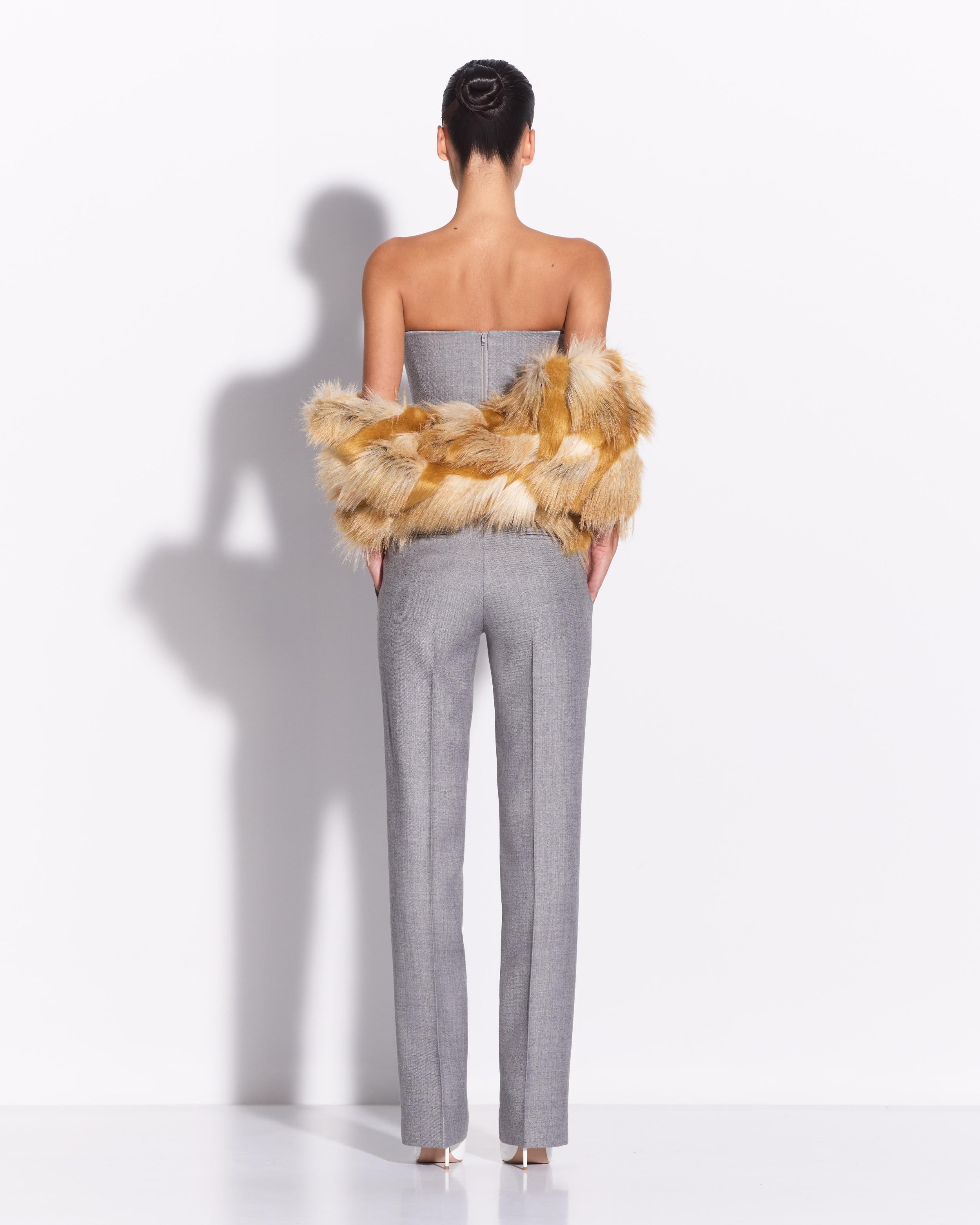 Longline Corset in Wool Suiting