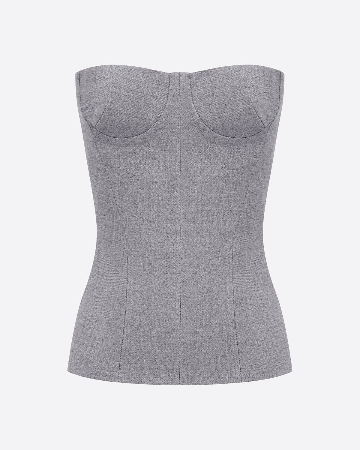 Longline Corset in Wool Suiting