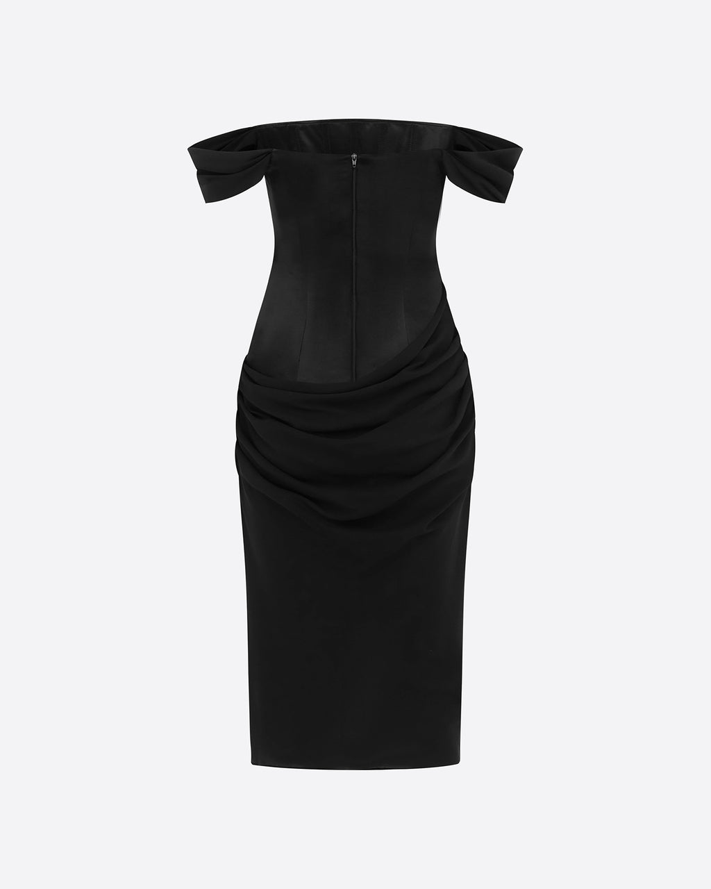 Longline Dress in Duchess Satin