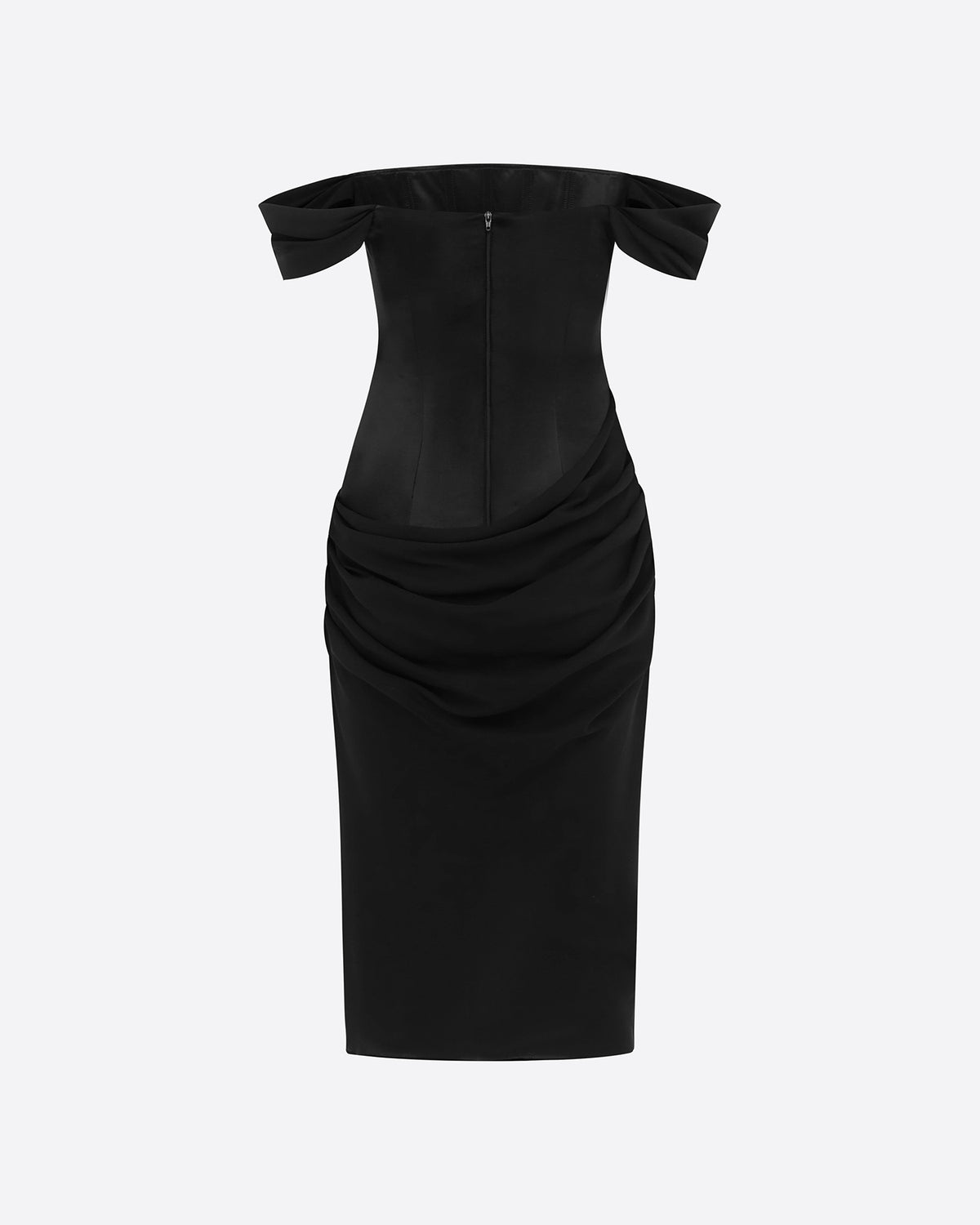 Longline Dress in Duchess Satin