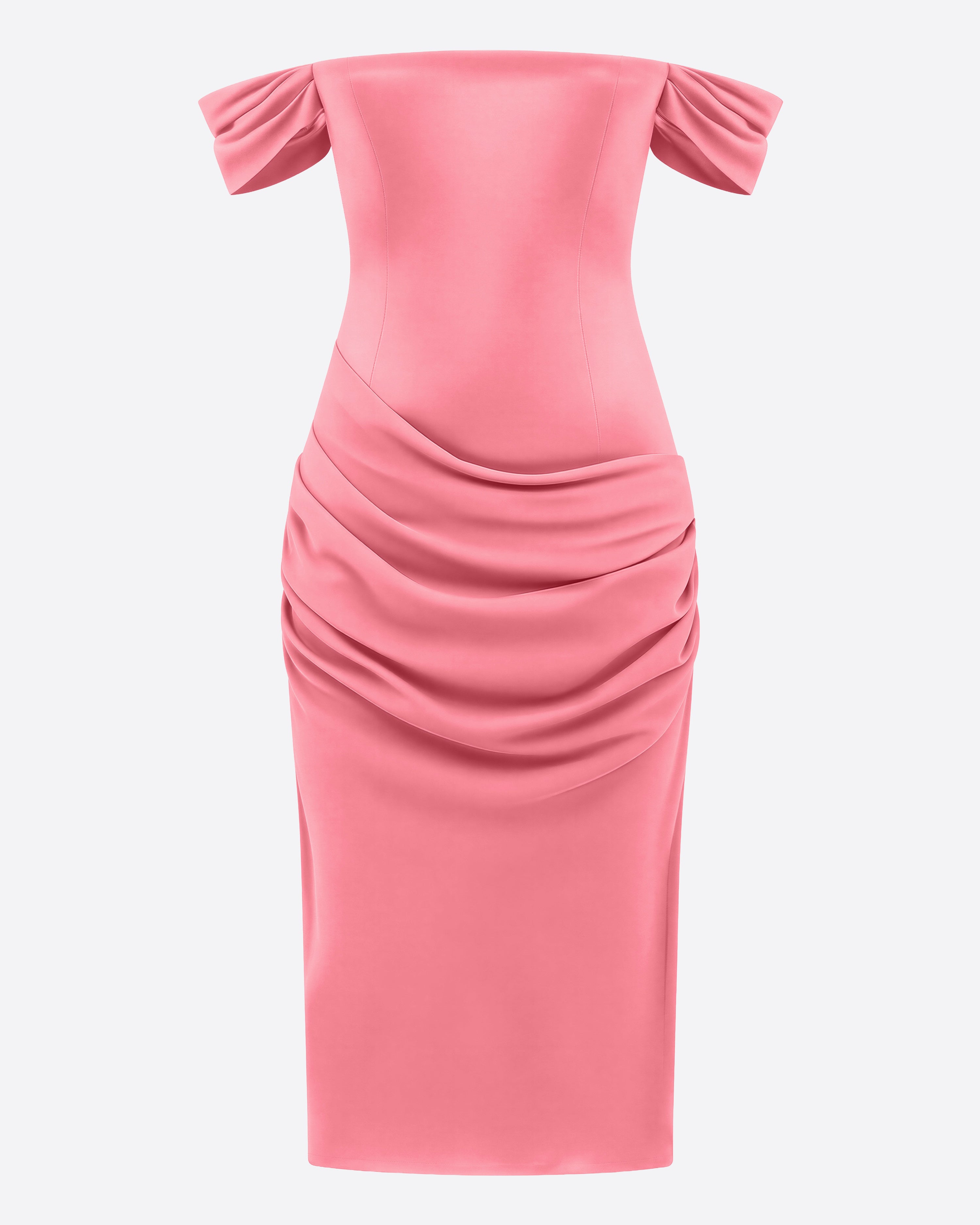 Longline Dress in Duchess Satin