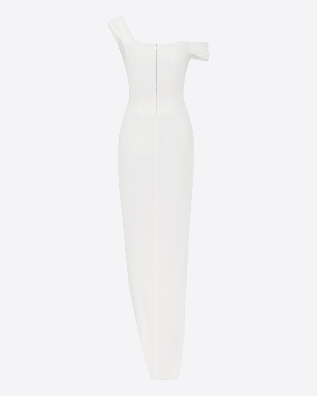 Longline Sweetheart Corset Drape Gown in Crepe