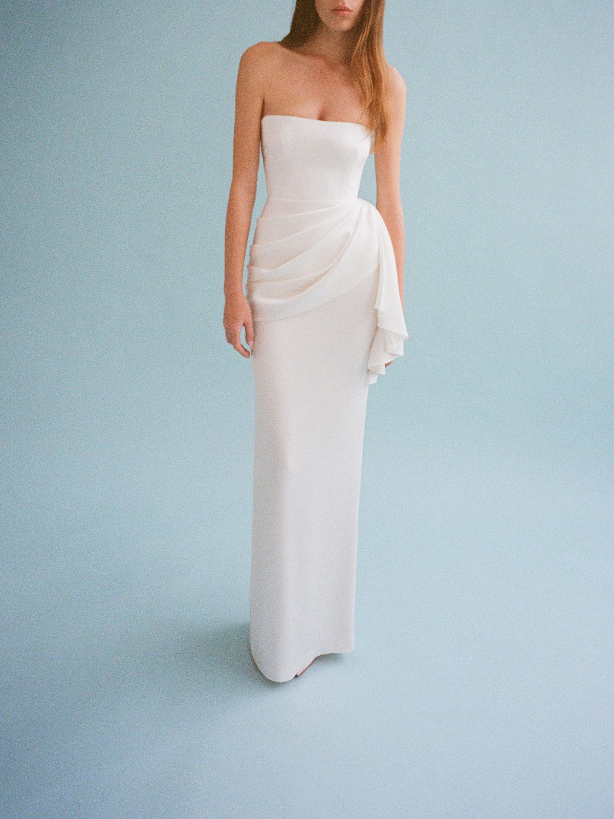 Alex Perry Bride Edit Collection One - Strapless Corset Tiered Gown in Satin Crepe