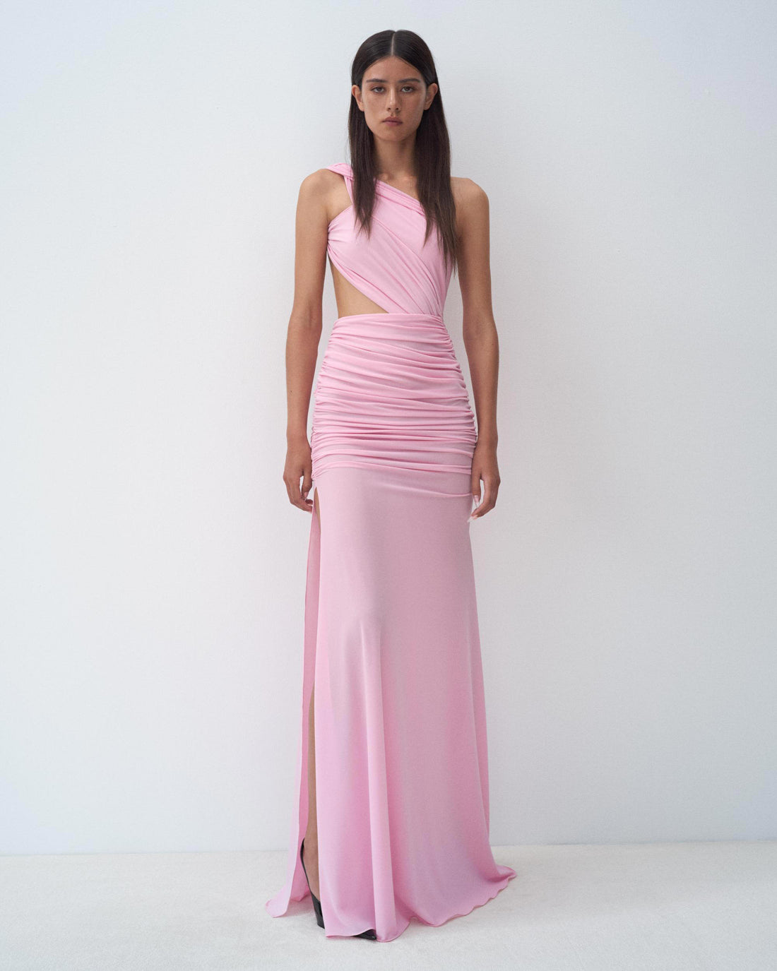 Alex Perry Fall Winter 2025 Look 33 — One Shoulder Gown in Crepe Jersey