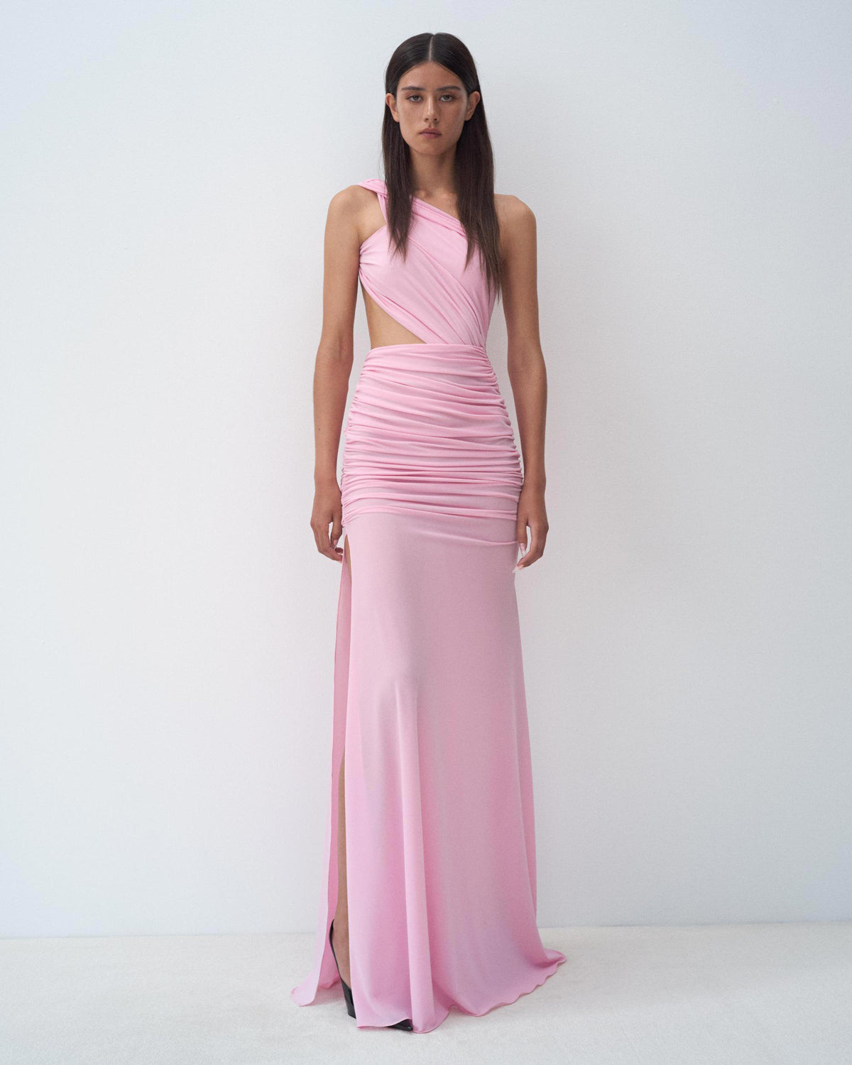 Alex Perry Fall Winter 2025 Look 33 - One Shoulder Gown in Crepe Jersey