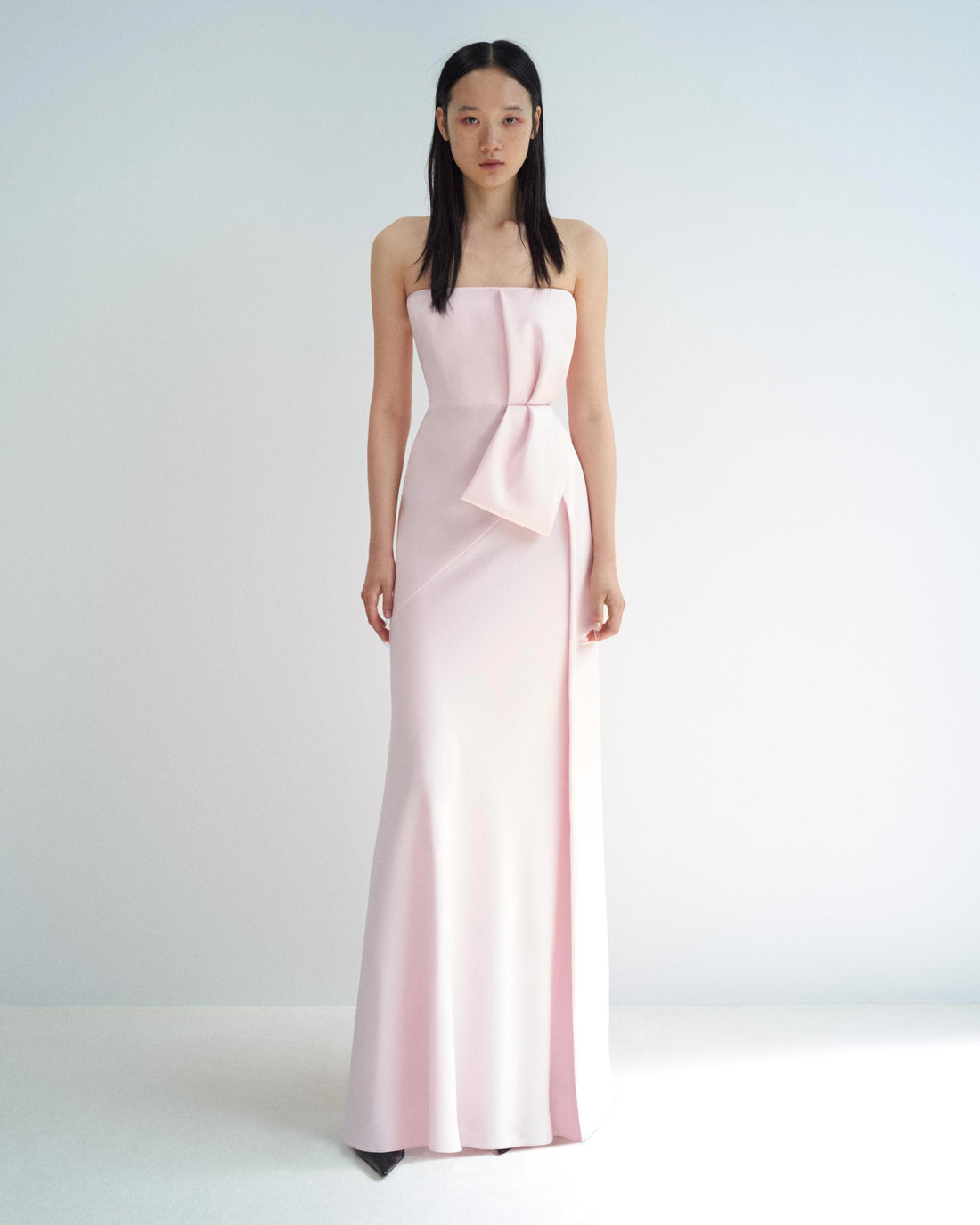 Alex Perry Fall Winter 2025 Look 41 — Strapless Gown in Satin Crepe
