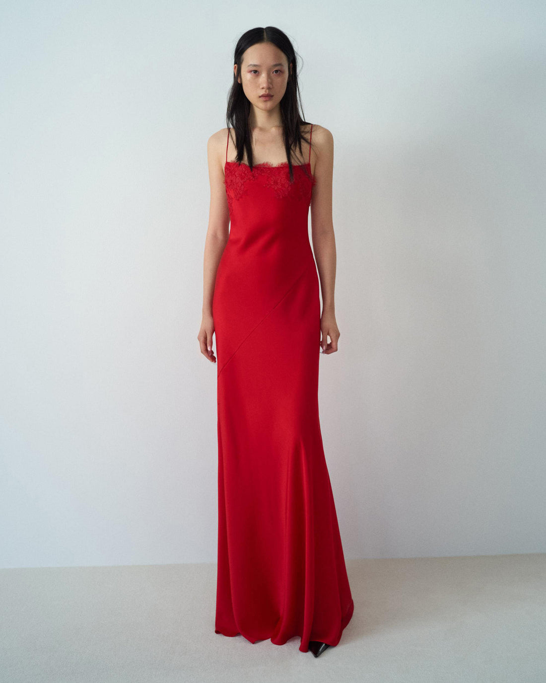 Alex Perry Fall Winter 2025 Look 46 — Bias Gown in Satin Crepe