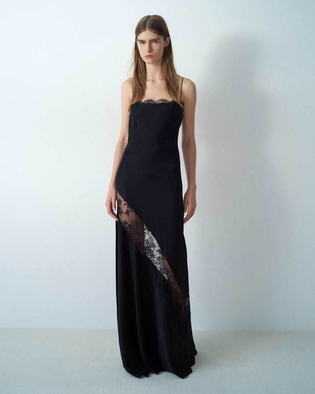 Alex Perry Fall Winter 2025 Look 47 — Bias Slip Gown in Satin Crepe
