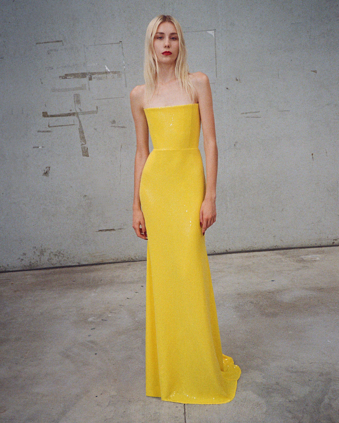 Alex Perry Pre Fall 2025 Look 45 — Strapless Gown in Sequin