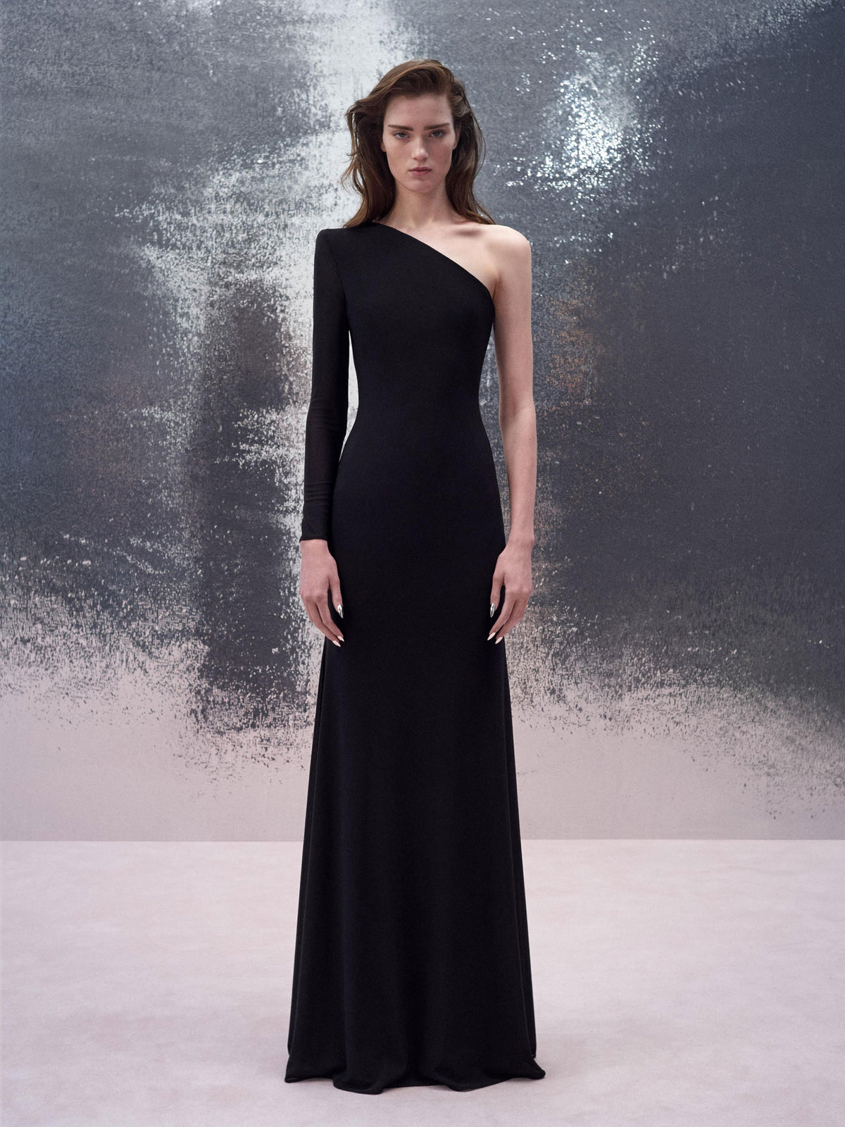 Alex Perry Resort 2026 Look 22 - One Sleeve Gown in Stretch Mesh