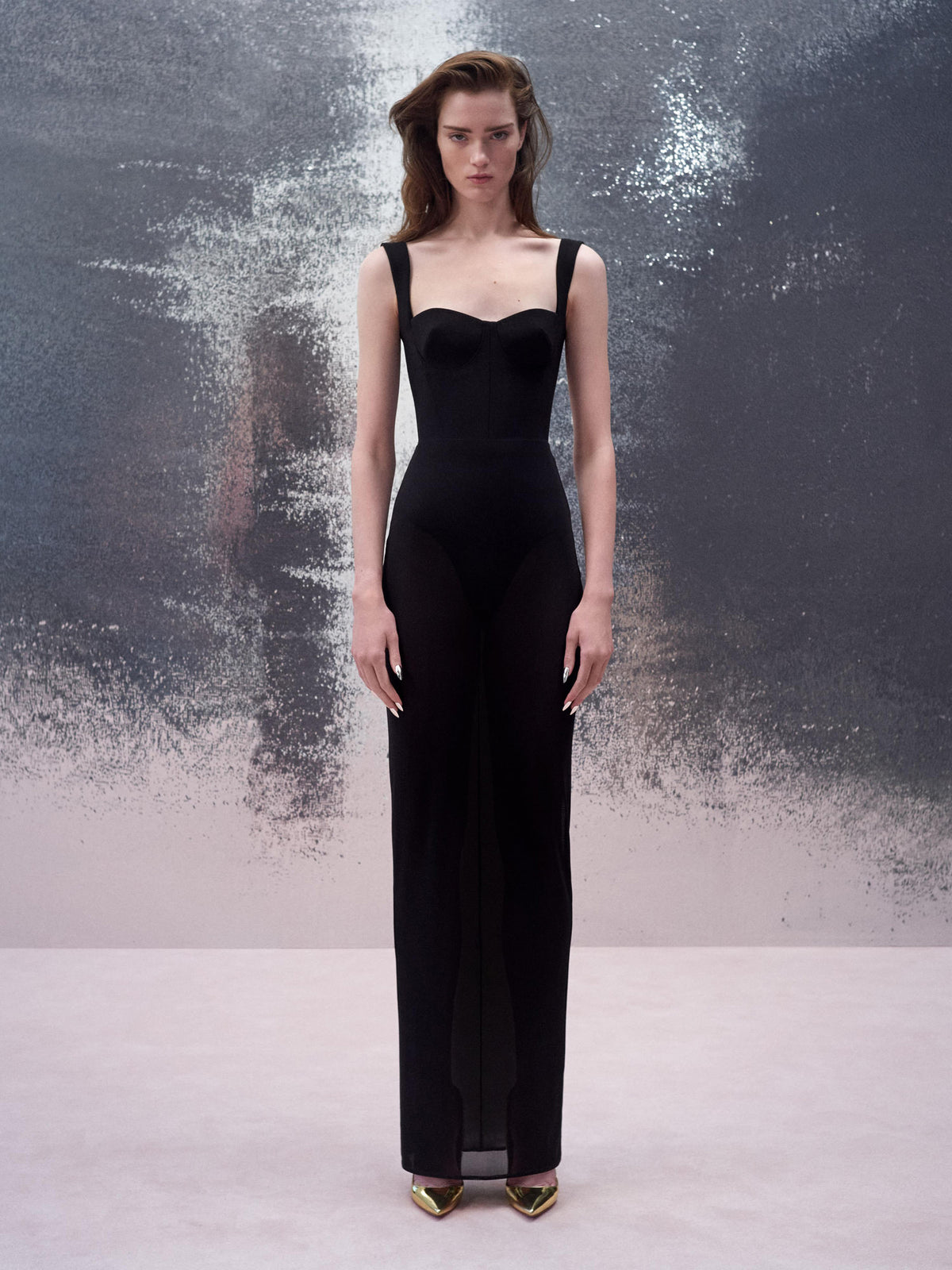 Alex Perry Resort 2026 Look 24 - Cupped Column in Stretch Mesh