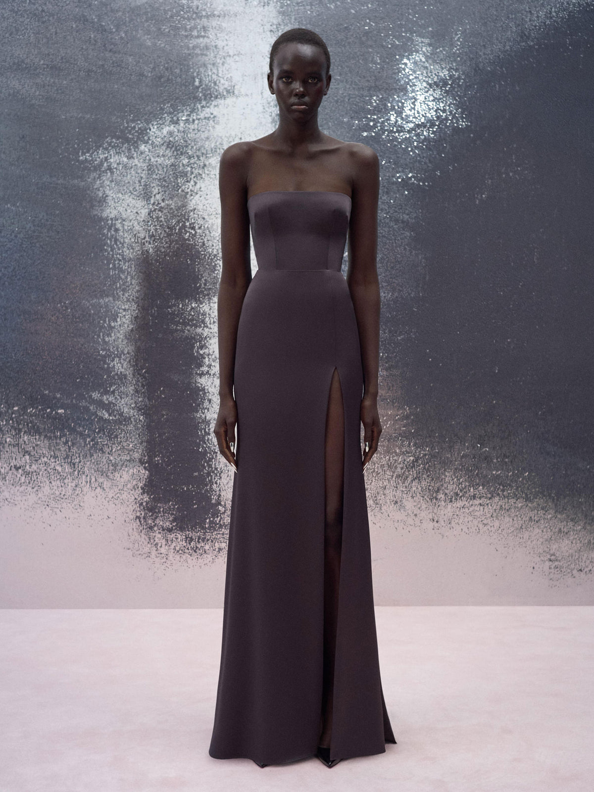 Alex Perry Resort 2026 Look 34 - Strapless Split Gown in Satin Crepe