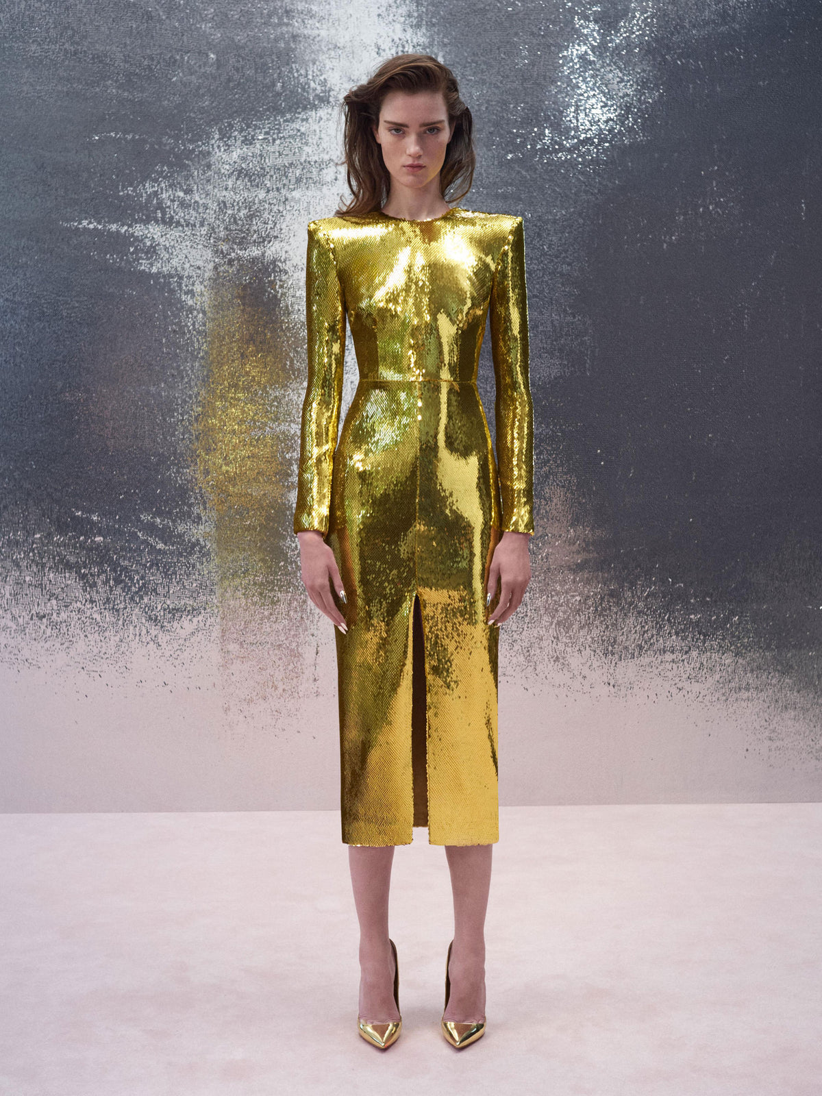 Alex Perry Resort 2026 Look 53 - Long Sleeve Dress in Sequin