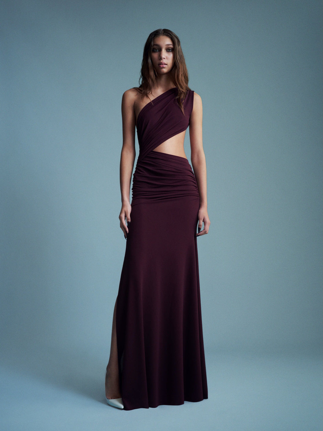 Alex Perry Resort 2027 Look 26 — Twist Back Gown in Crepe Jersey
