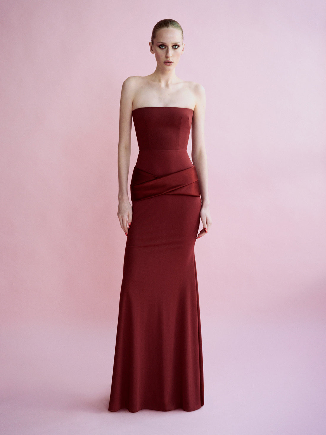 Alex Perry Spring Summer 2026 Look 13 — Strapless Gown in Stretch Mesh