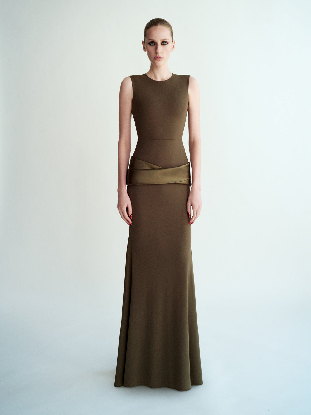 Alex Perry Spring Summer 2026 Look 14 - Sleeveless Gown in Stretch Mesh