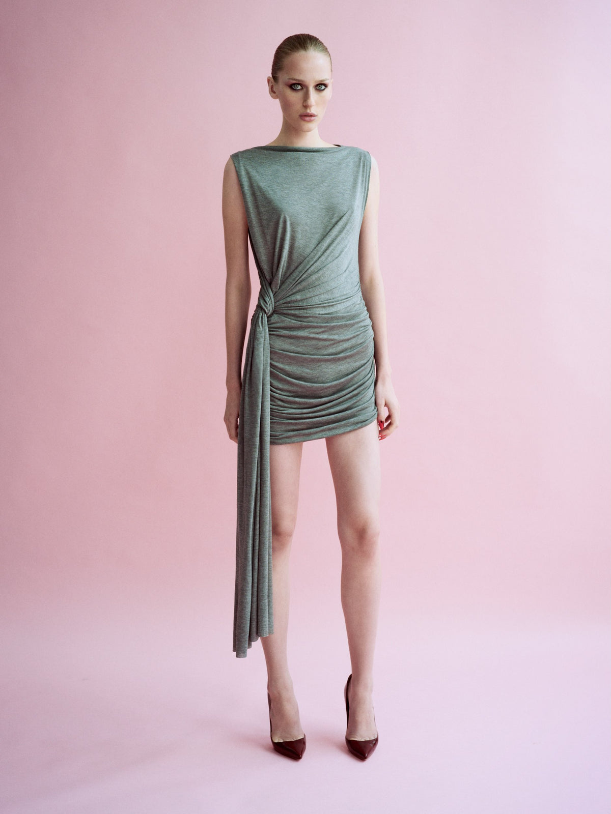 Alex Perry Spring Summer 2026 Look 17 - Sleeveless Mini in Marle Jersey