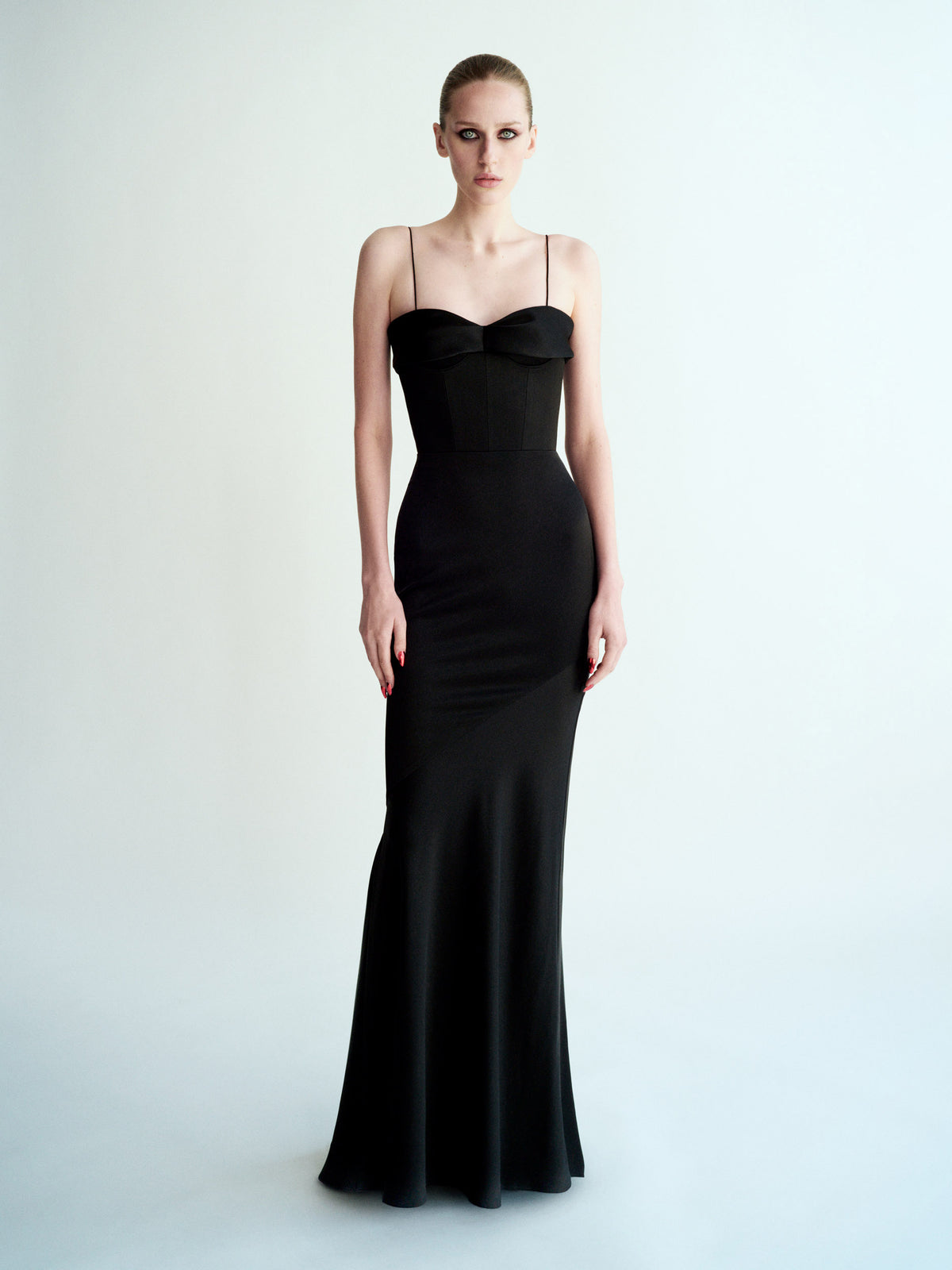 Alex Perry Spring Summer 2026 Look 24 - Pinch Gown in Satin Crepe