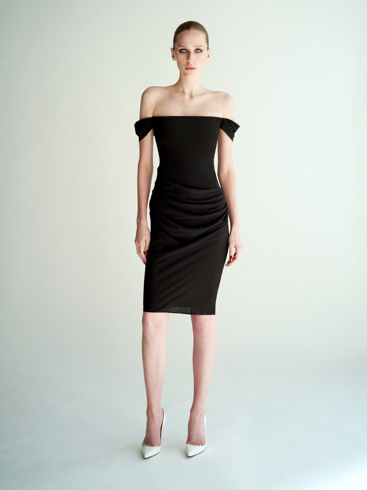 Alex Perry Spring Summer 2026 Look 25 - Longline Dress in Duchess Satin