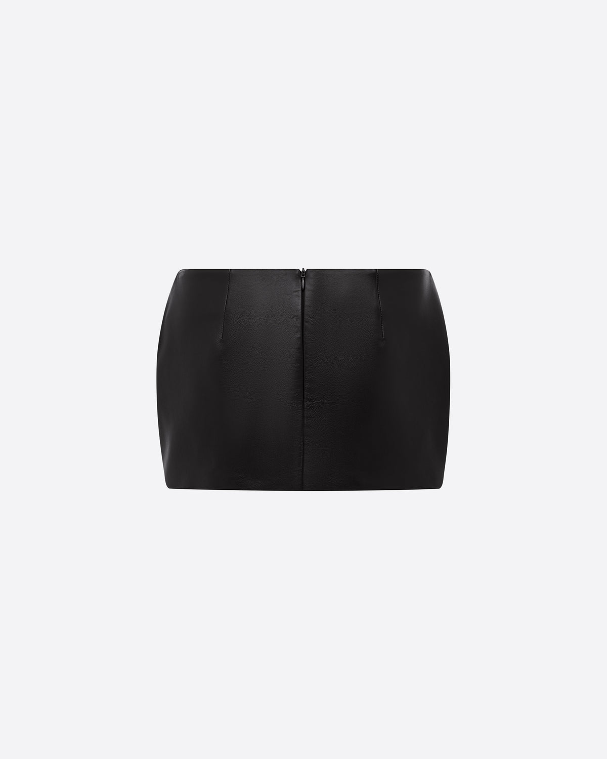 Low Rise Mini Skirt in Leather