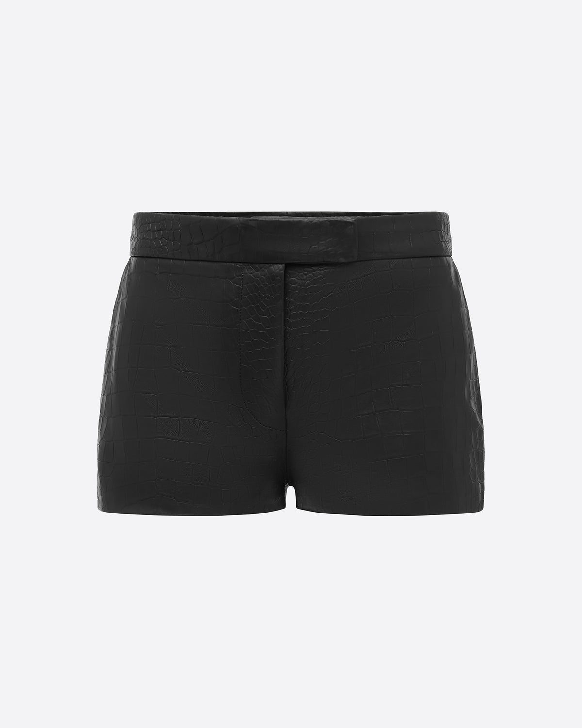 Low Rise Short in Embossed Leather