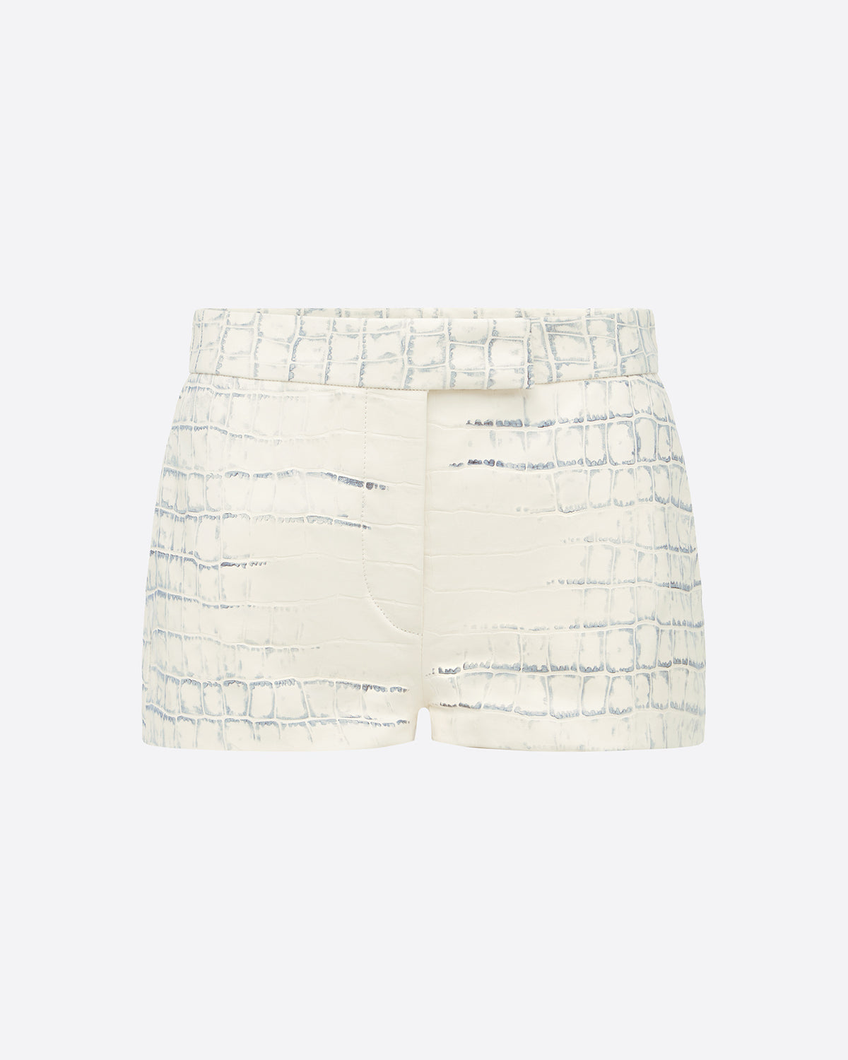 Low Rise Short in Embossed Leather