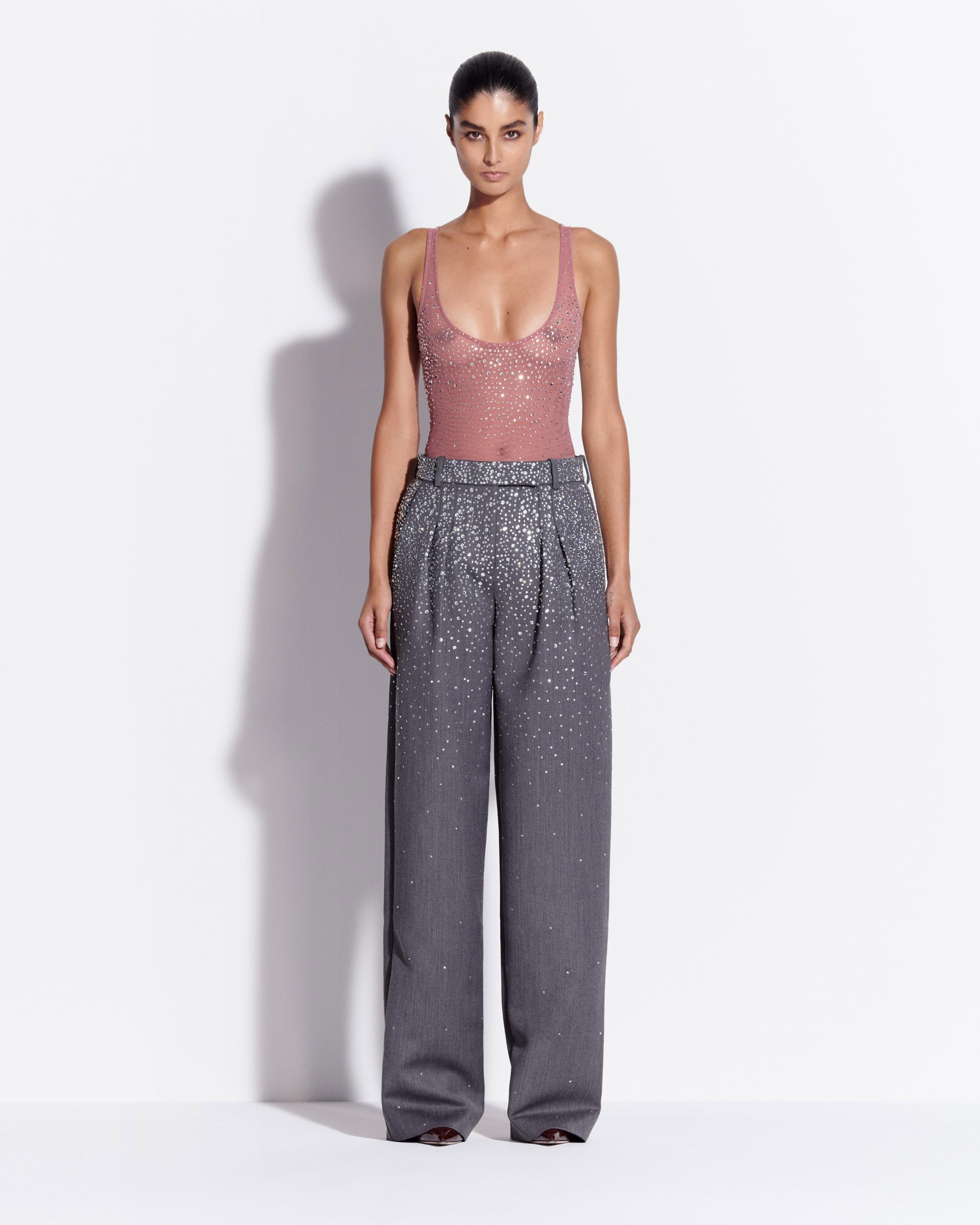 Low Rise Trouser in Crystal Suiting