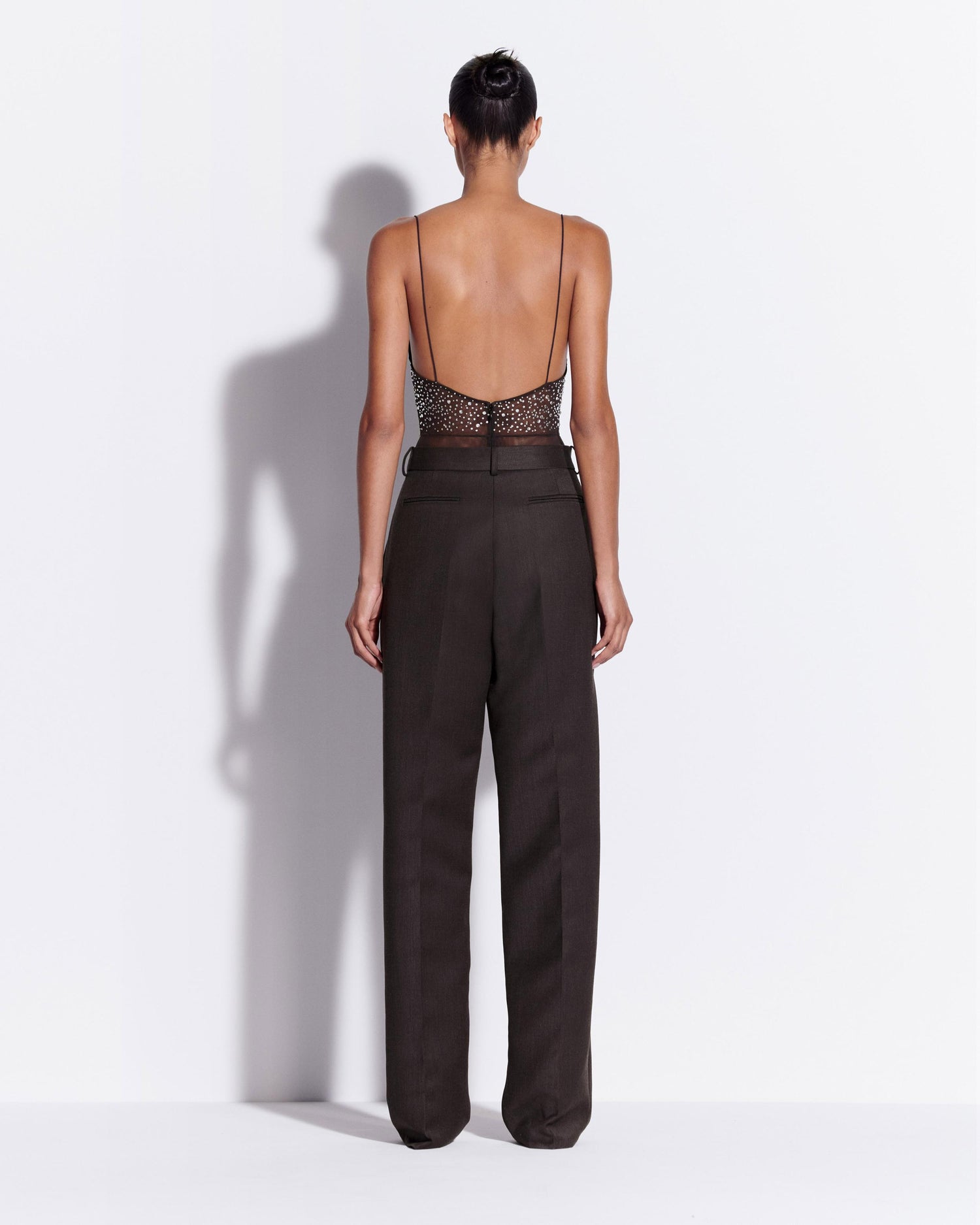 Low Rise Trouser in Wool Suiting