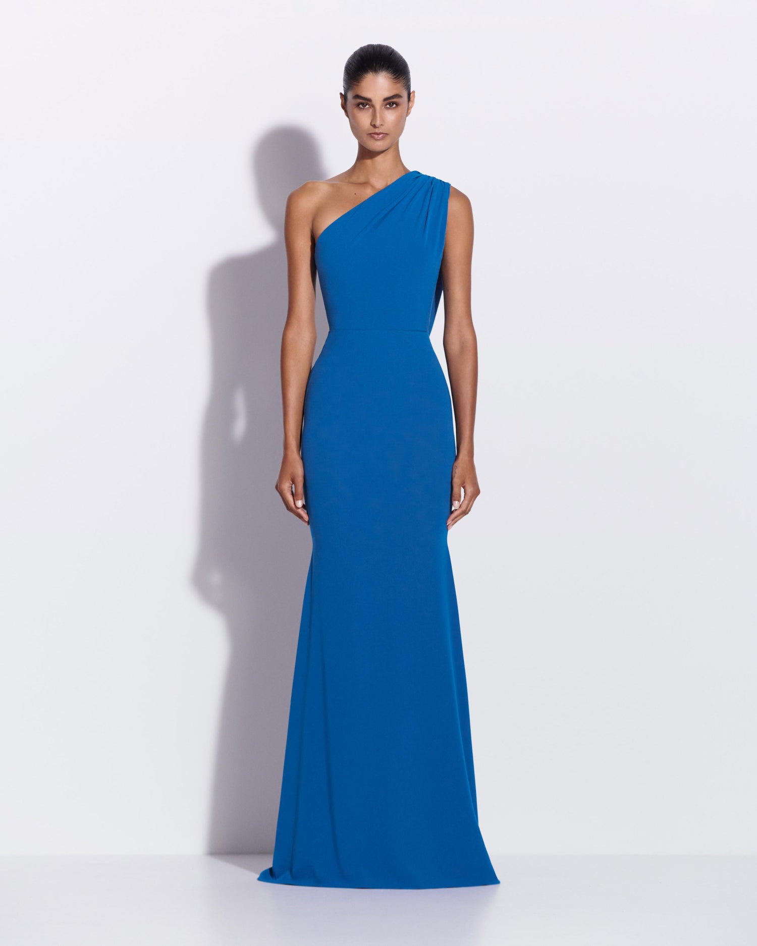 One Shoulder Drape Gown in Crepe One Shoulder Drape Gown in Crepe