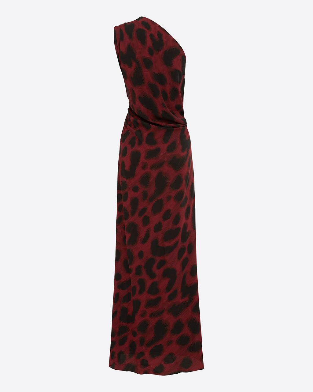 One Shoulder Drape Gown in Silk Georgette