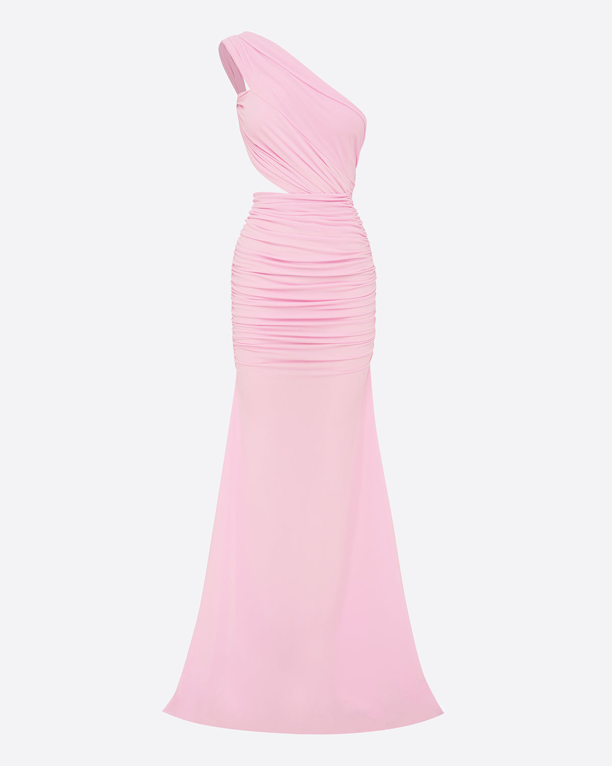 One Shoulder Gown in Crepe Jersey