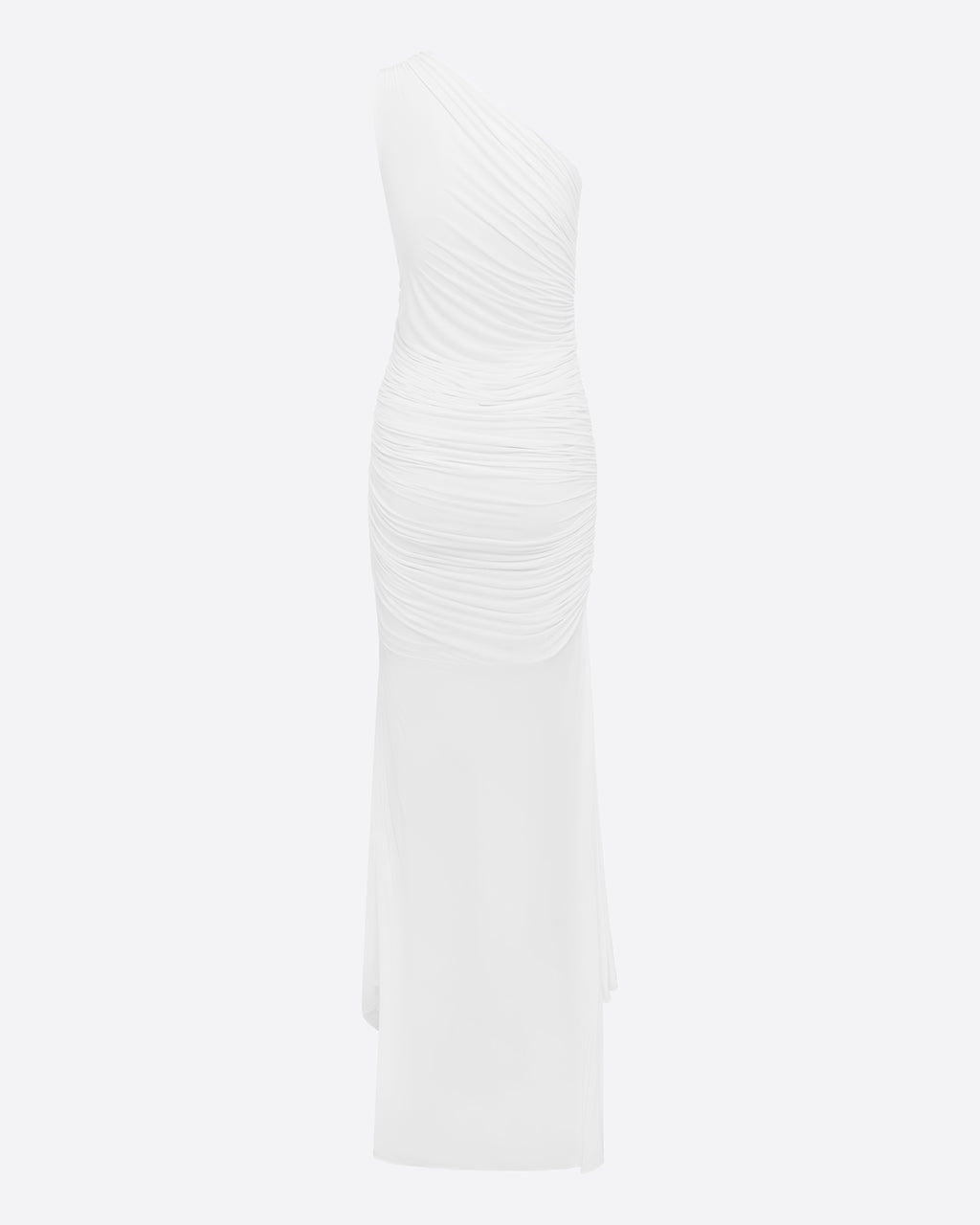 One Shoulder Ruched Gown in Jersey