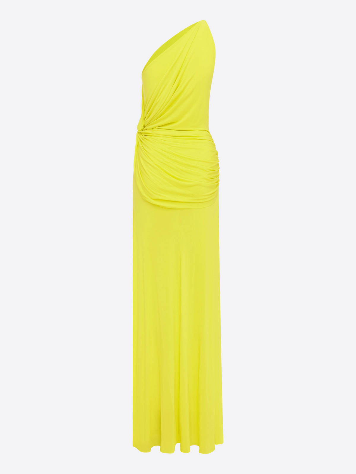 One Shoulder Twist Gown in Fine Jersey