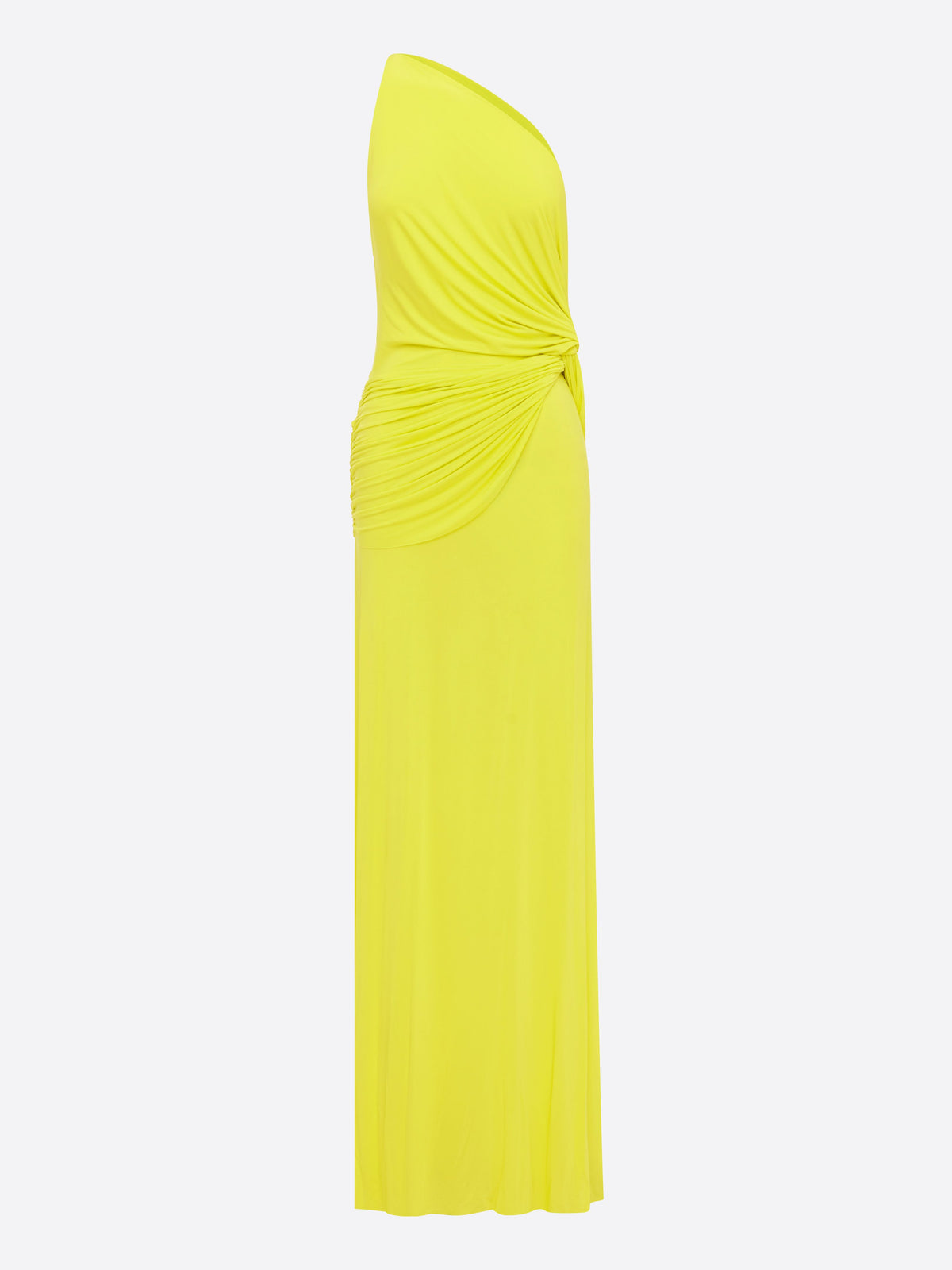 One Shoulder Twist Gown in Fine Jersey