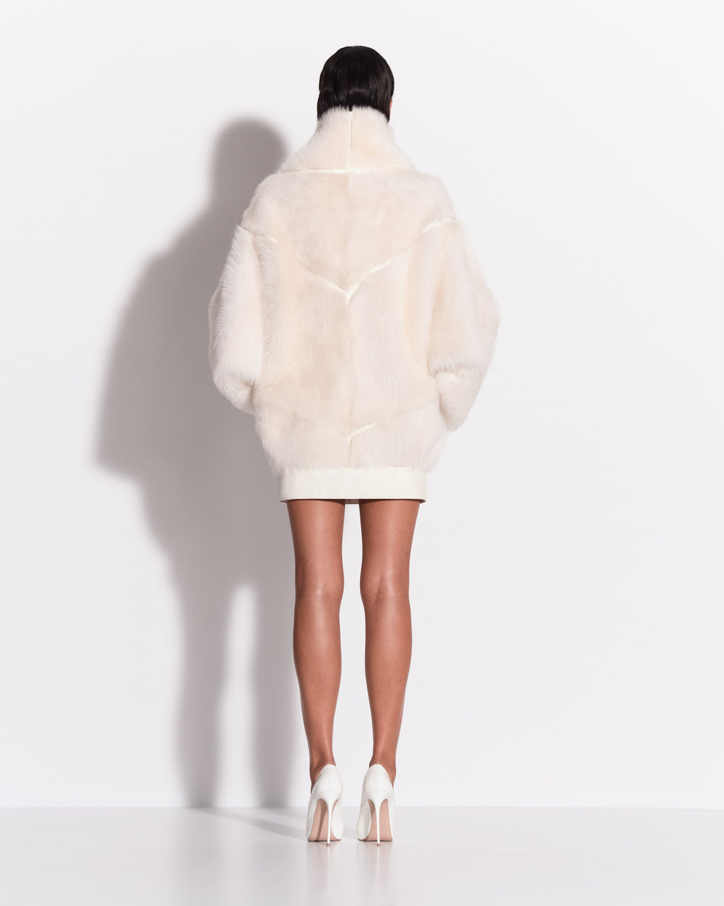 Oversize Biker Jacket in Shearling