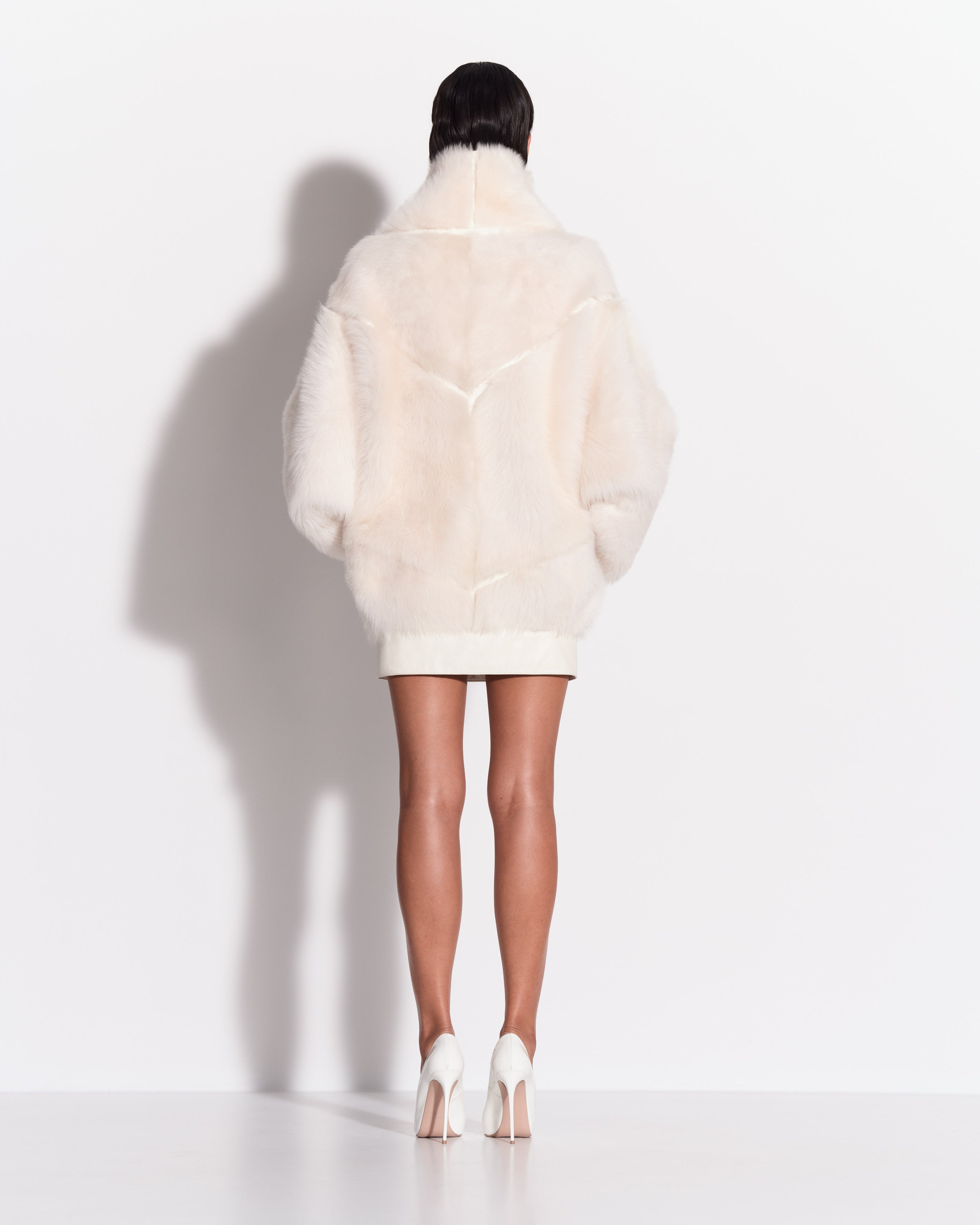 Oversize Biker Jacket in Shearling
