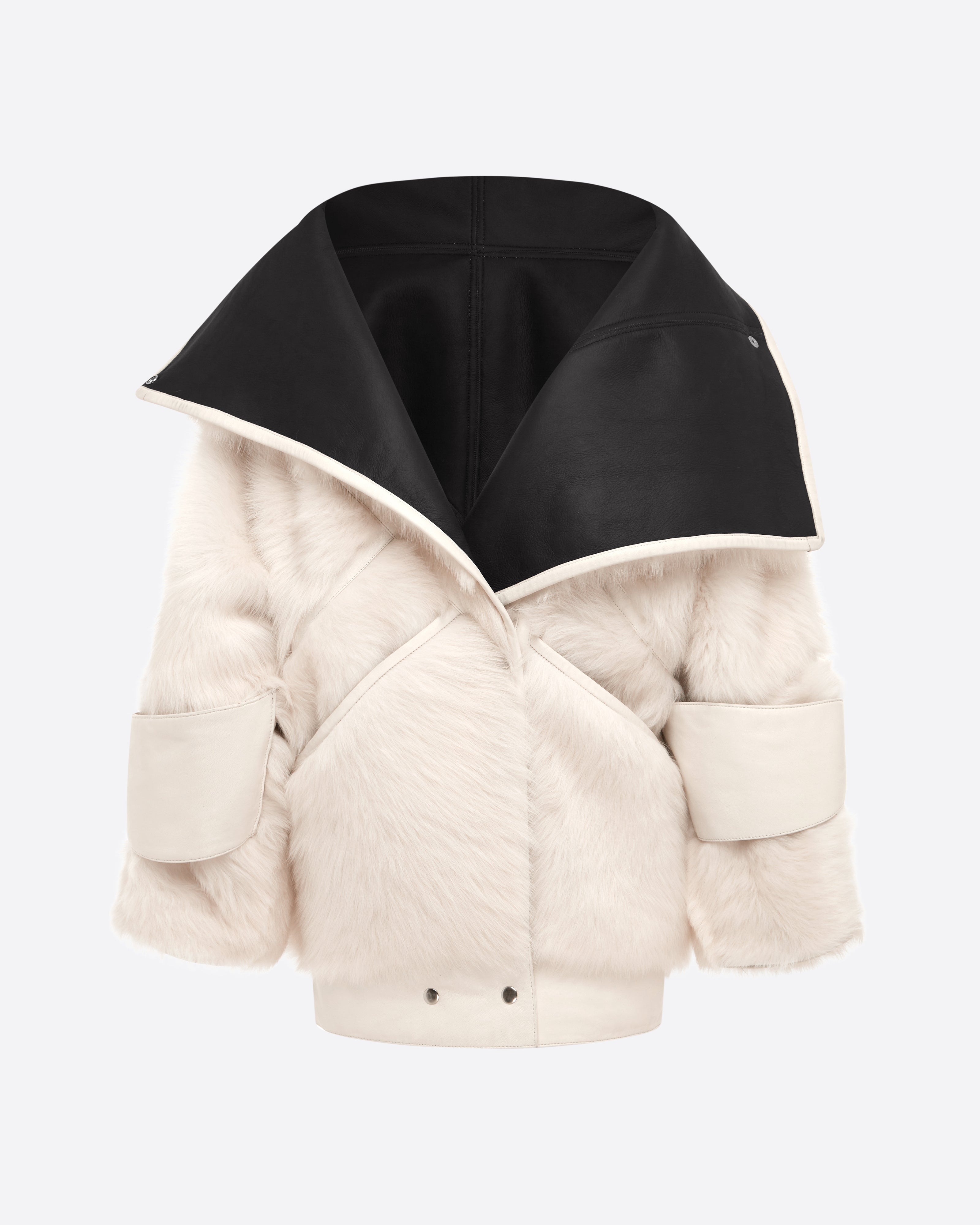 Oversize Biker Jacket in Shearling