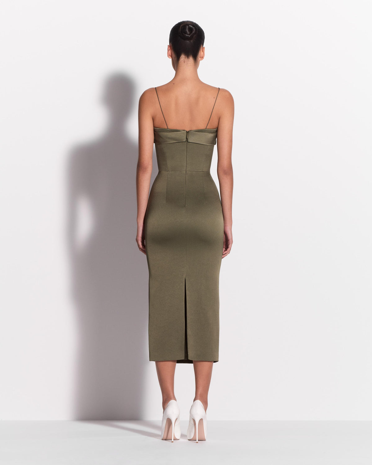 Pinch Dress in Satin Crepe