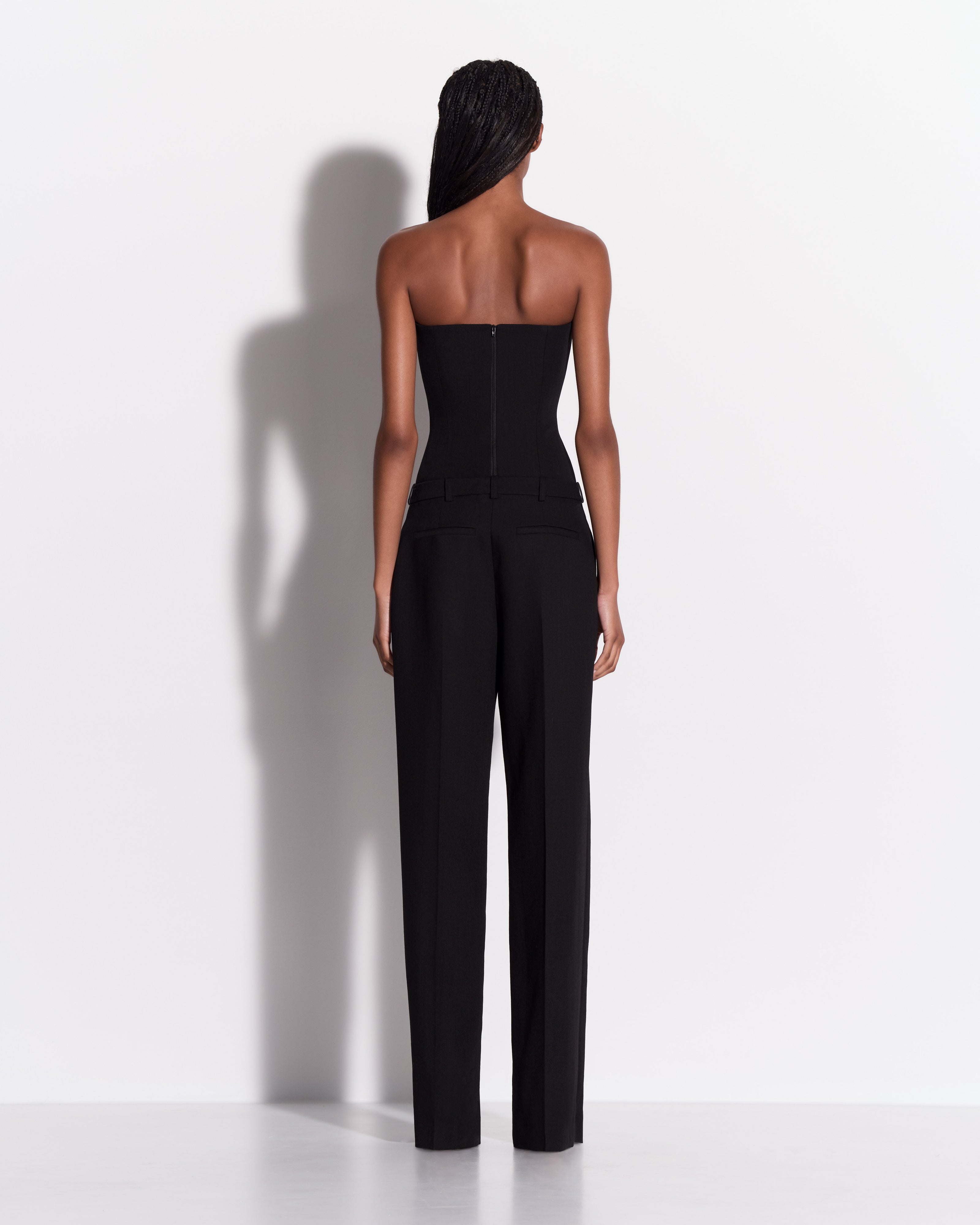 Pleated Trouser in Wool Suiting