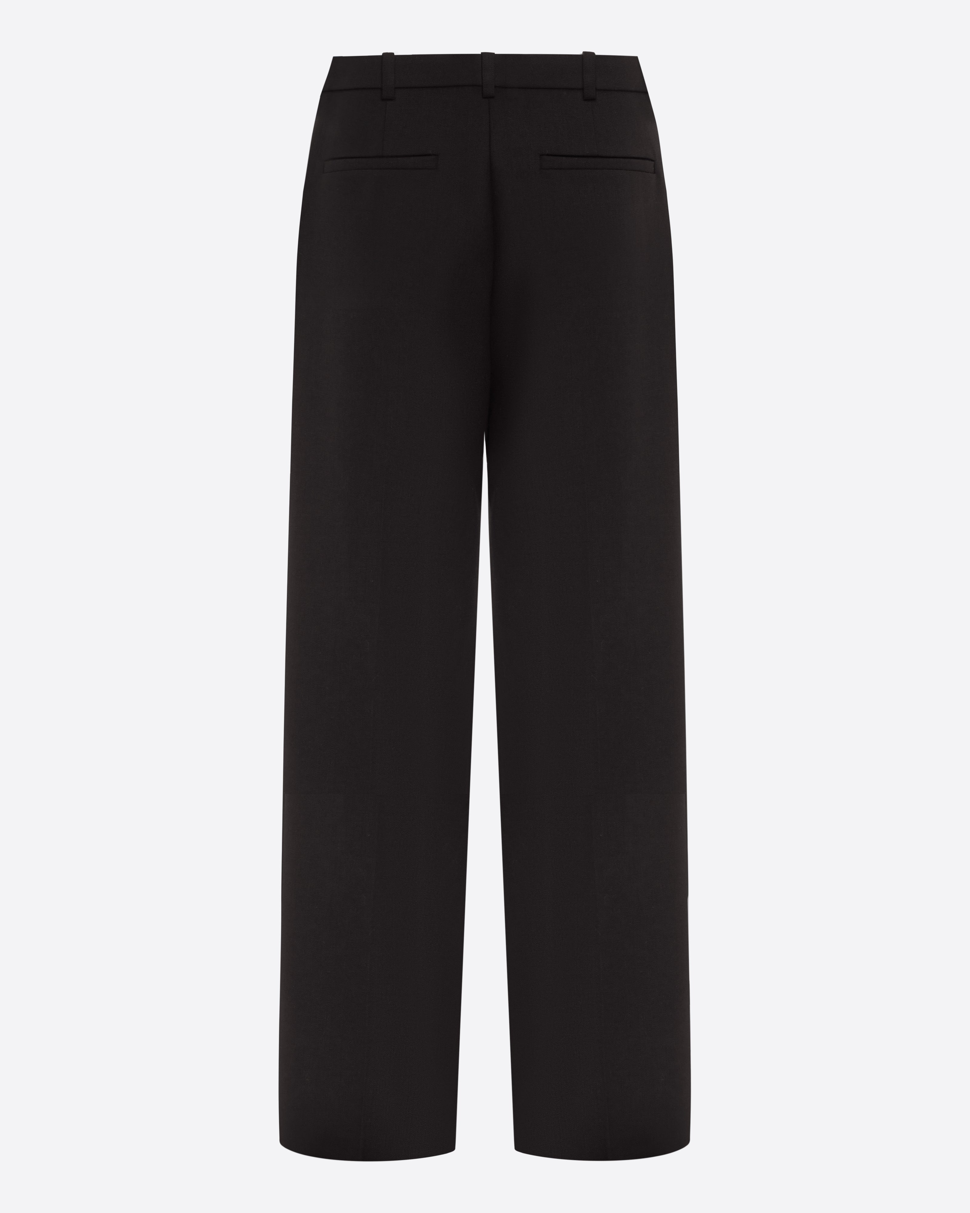 Pleated Trouser in Wool Suiting