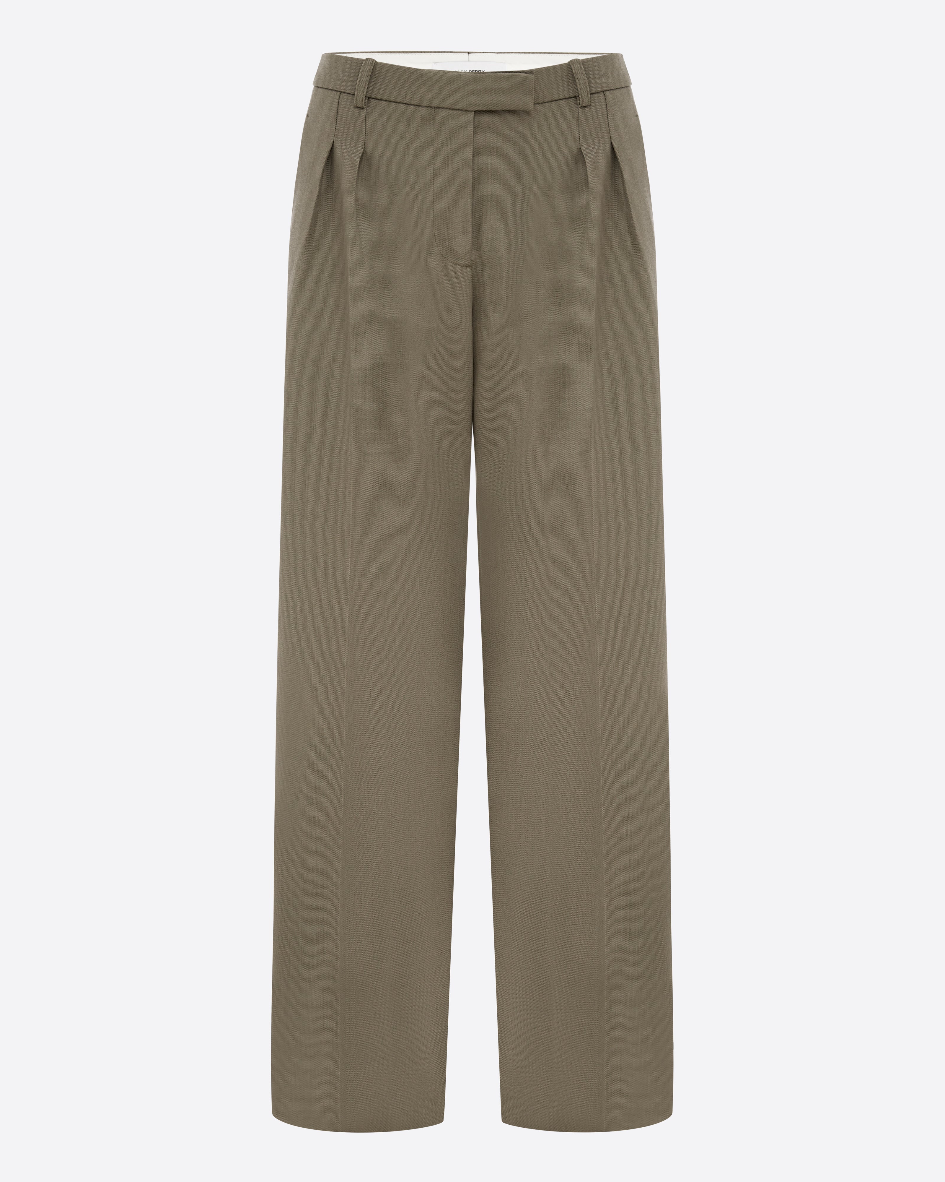 Pleated Trouser in Wool Suiting