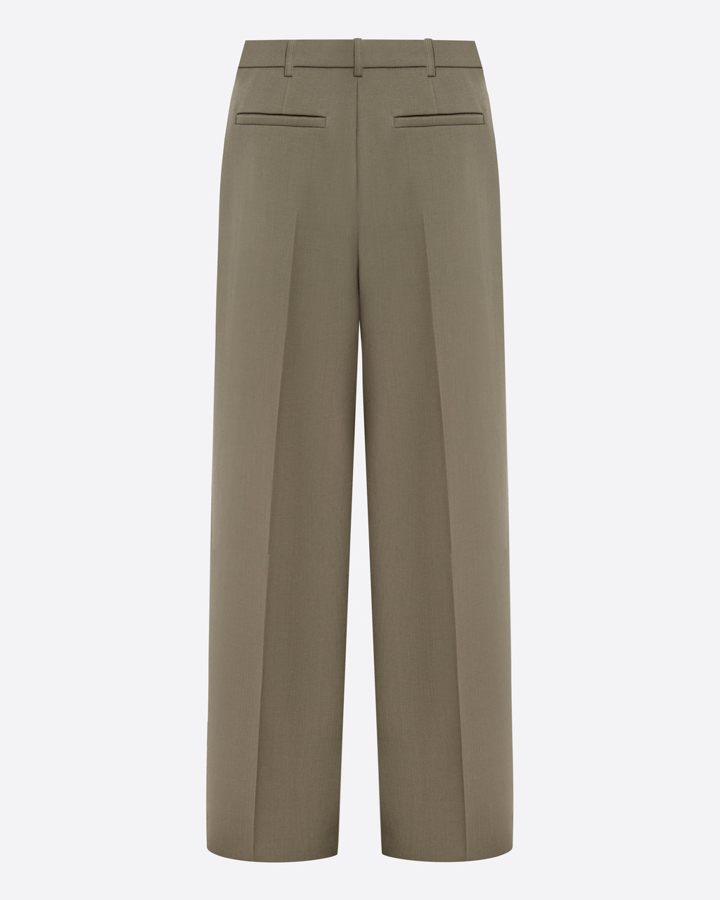 Pleated Trouser in Wool Suiting