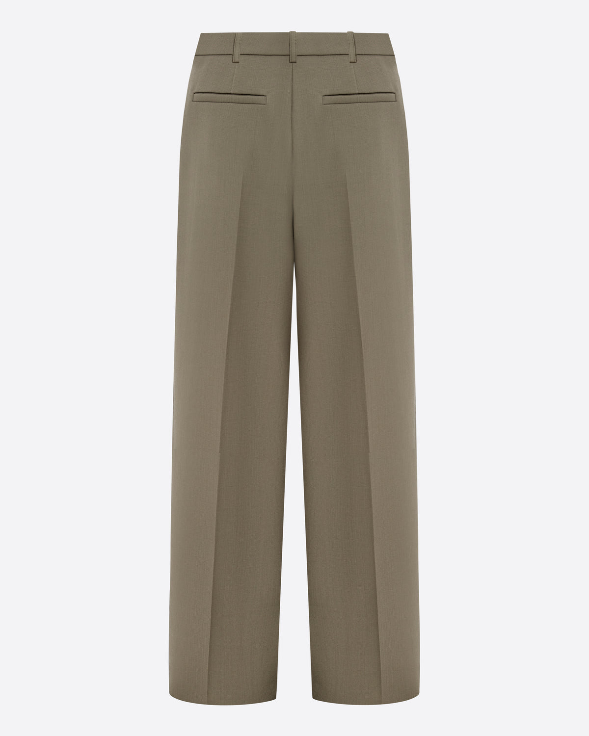 Pleated Trouser in Wool Suiting