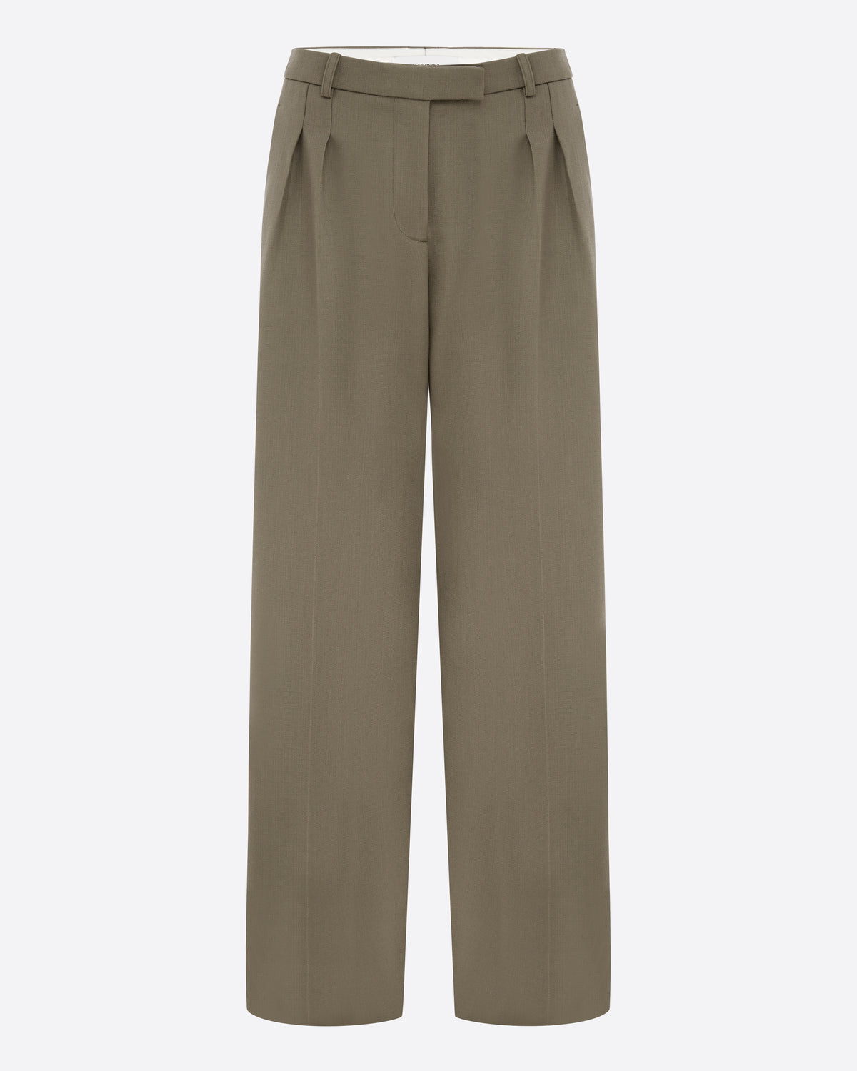 Pleated Trouser in Wool Suiting