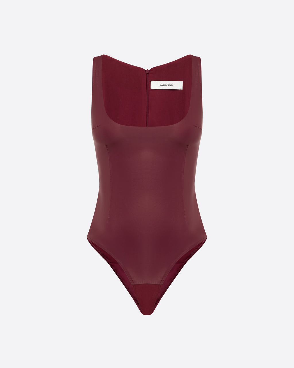 Scoop Singlet Bodysuit in Leather