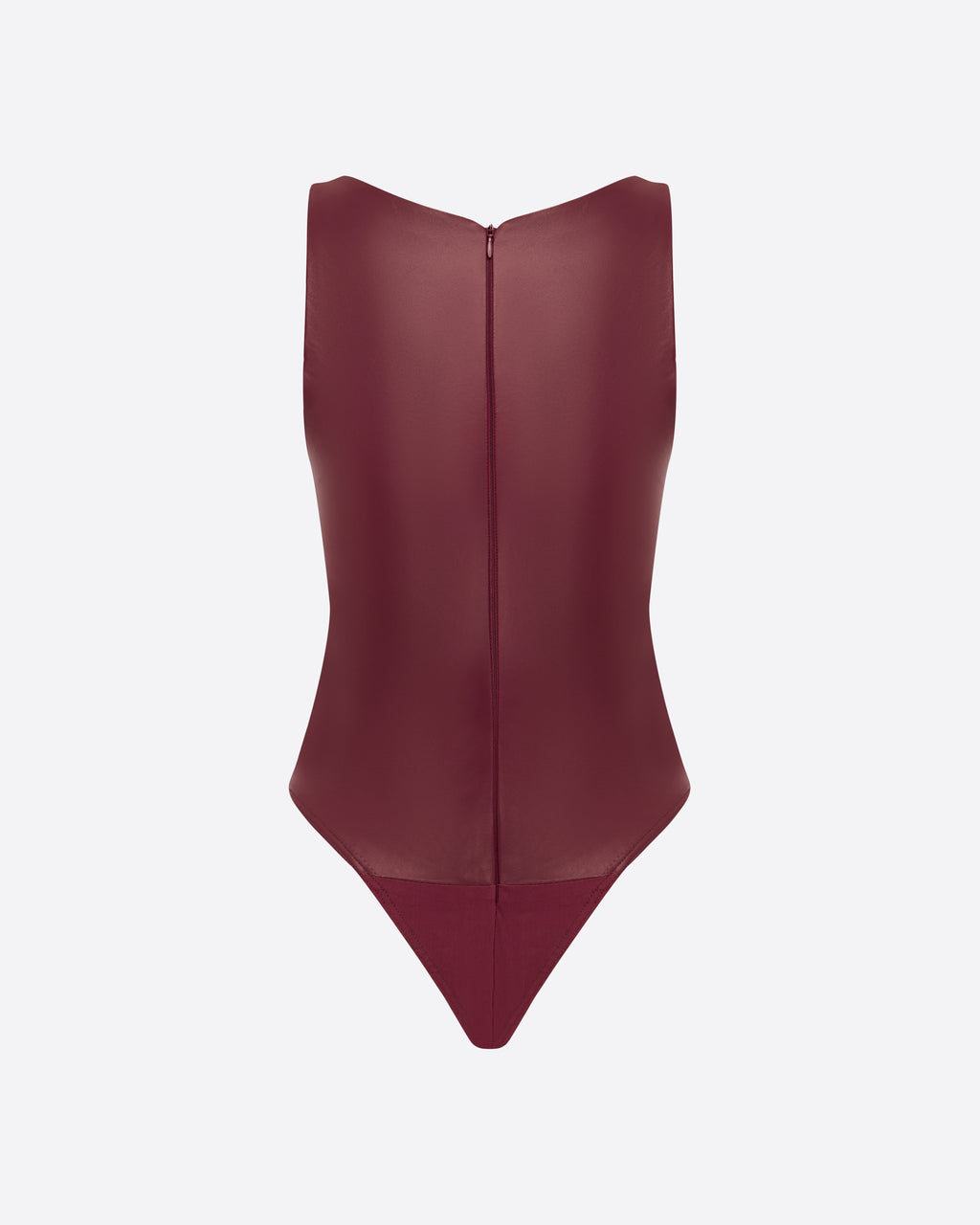 Scoop Singlet Bodysuit in Leather