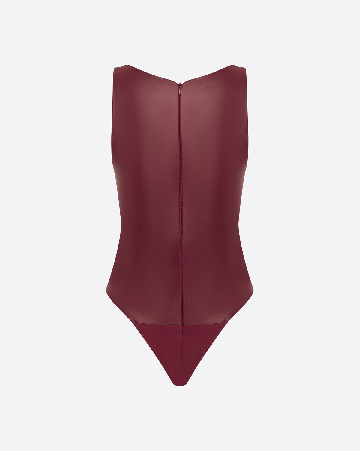 Scoop Singlet Bodysuit in Leather
