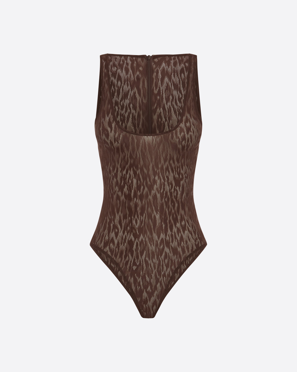Scoop Singlet Bodysuit in Leopard Lace
