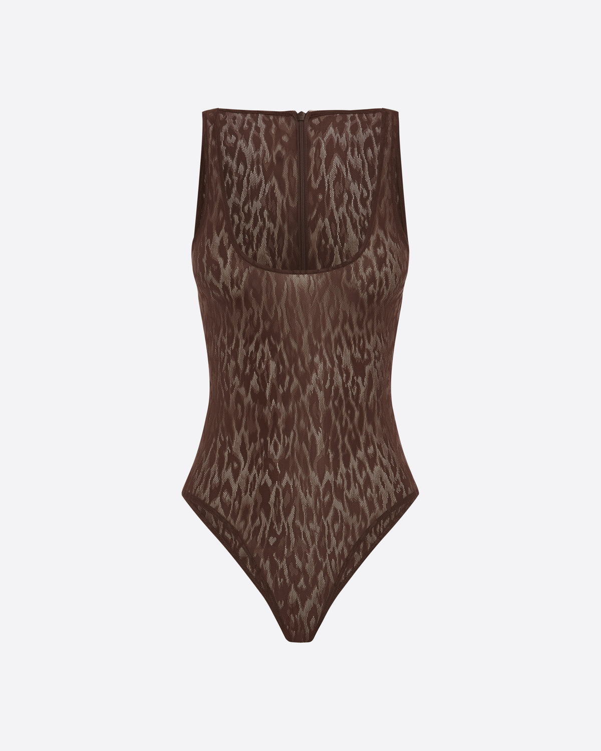 Scoop Singlet Bodysuit in Leopard Lace