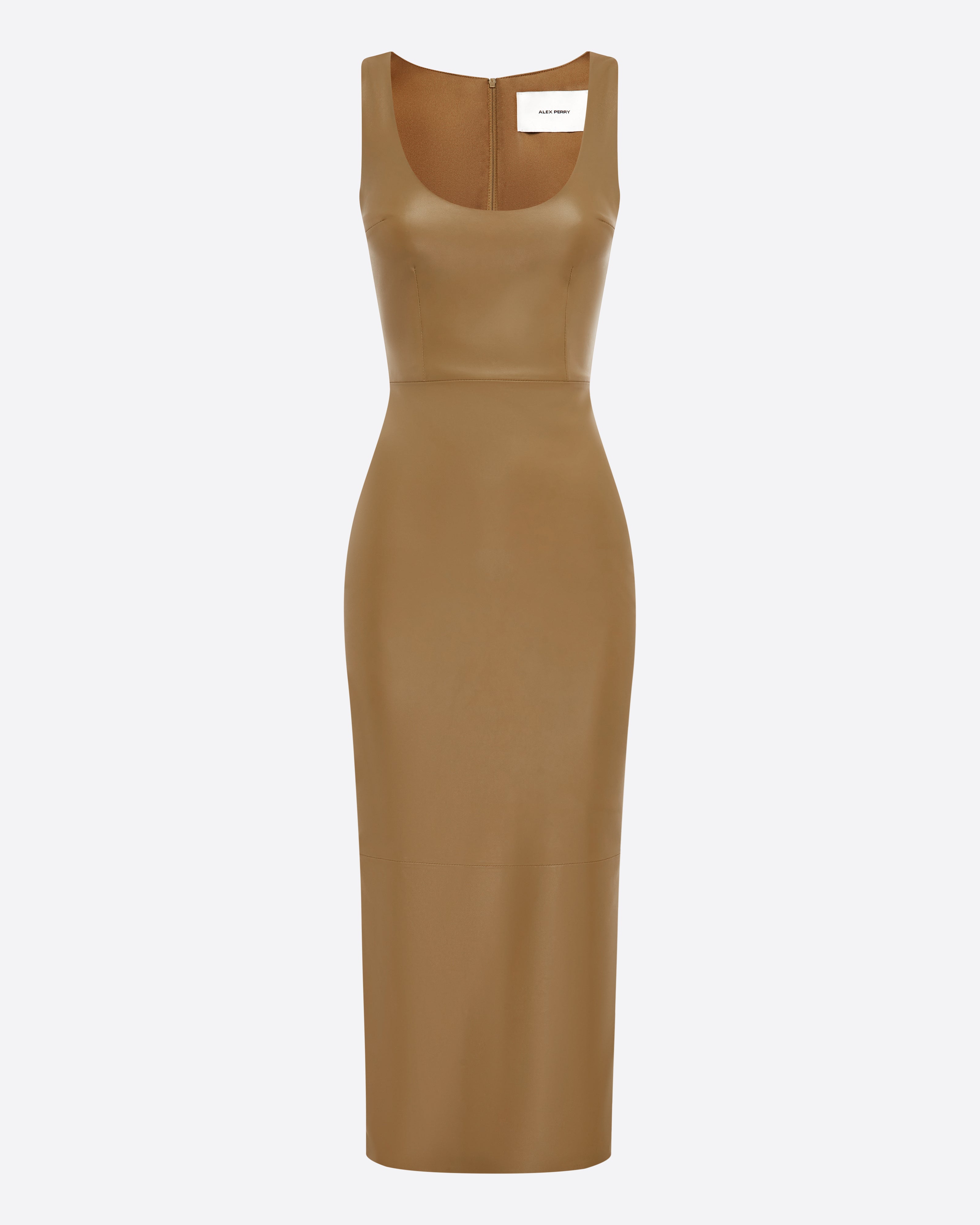 Scoop Singlet Dress in Leather
